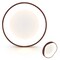 Costway LED Mount Ceiling Light 24W 3000K Lamp Fixture Wood Pattern Living Room Brown/Natural